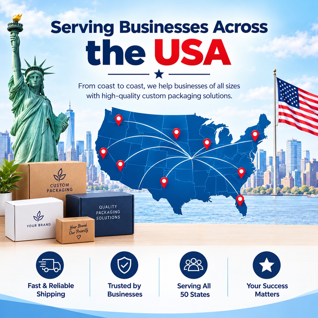 Buy Custom Box serving businesses across the USA
