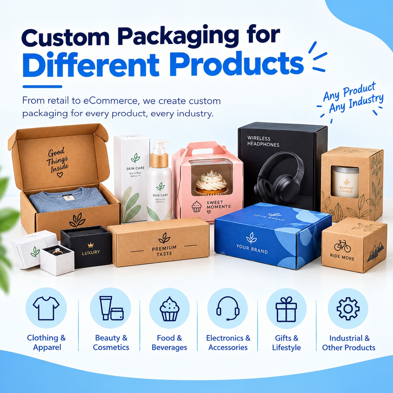 Custom packaging designed around products